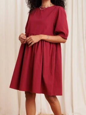 Tradlands Nico Dress Mini in Garnet Red Size Large